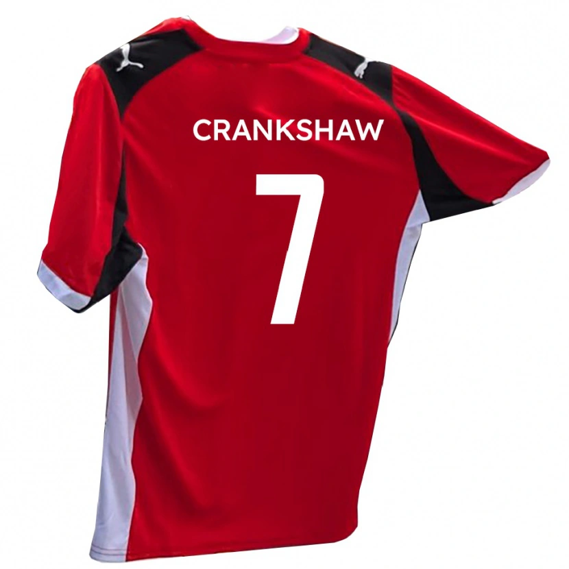 Danxen Børn Ollie Crankshaw #7 Rød Hvid Hjemmebane Spillertrøjer 2025/26 Trøje T-Shirt