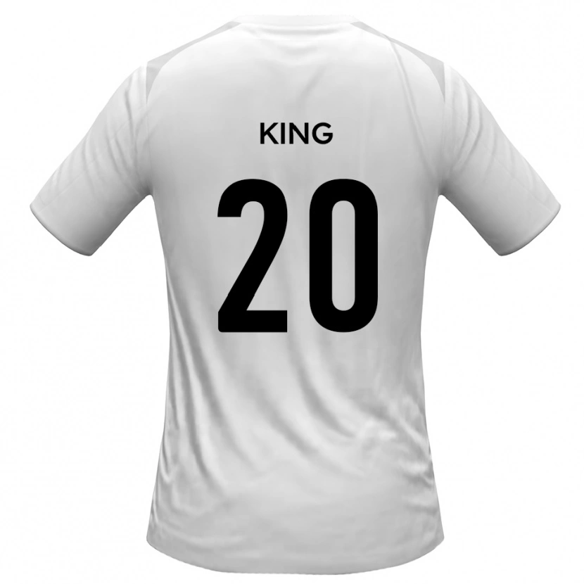 Danxen Børn Jeff King #20 Hvid Grå Hjemmebane Spillertrøjer 2025/26 Trøje T-Shirt