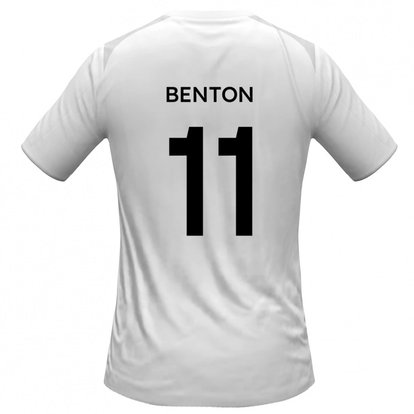 Danxen Børn Jon Benton #11 Hvid Grå Hjemmebane Spillertrøjer 2025/26 Trøje T-Shirt