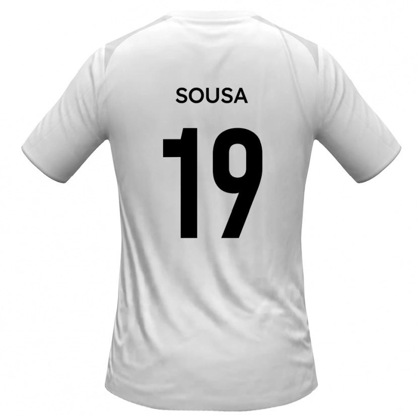 Danxen Børn Érico Sousa #19 Hvid Grå Hjemmebane Spillertrøjer 2025/26 Trøje T-Shirt