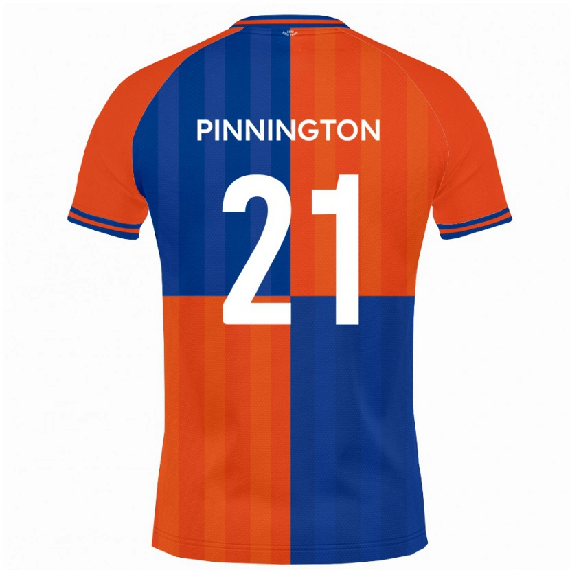 Danxen Børn Jacob Pinnington #21 Orange Kongeblå Hjemmebane Spillertrøjer 2025/26 Trøje T-Shirt