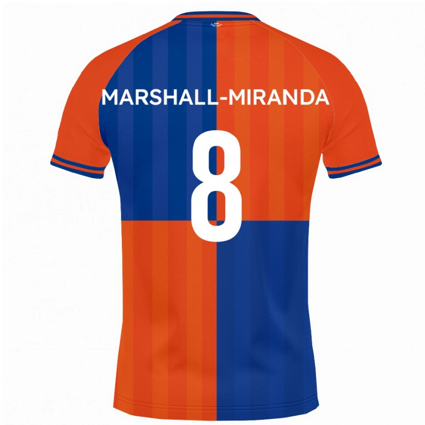 Danxen Børn Marley Marshall-Miranda #8 Orange Kongeblå Hjemmebane Spillertrøjer 2025/26 Trøje T-Shirt