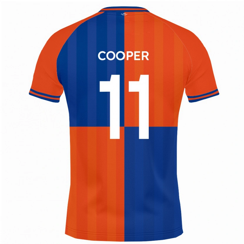 Danxen Børn Chay Cooper #11 Orange Kongeblå Hjemmebane Spillertrøjer 2025/26 Trøje T-Shirt