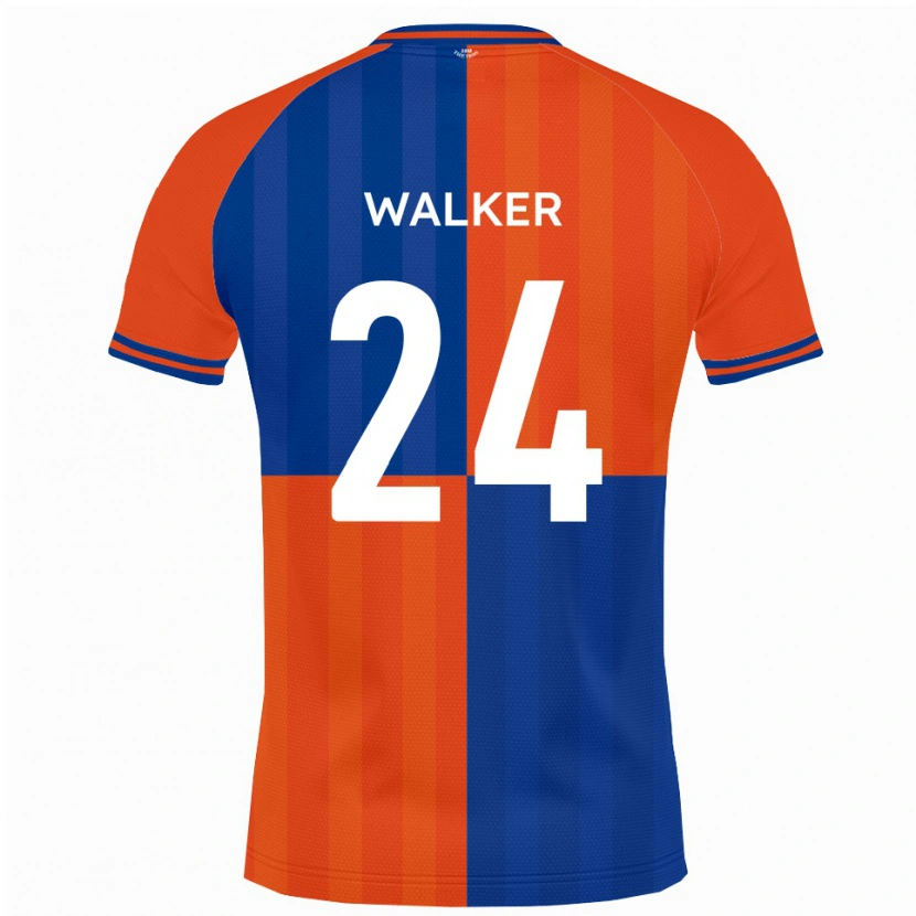 Danxen Børn Lewis Walker #24 Orange Kongeblå Hjemmebane Spillertrøjer 2025/26 Trøje T-Shirt