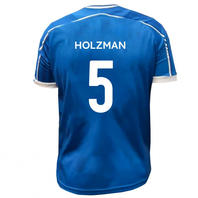 Danxen Børn Louie Holzman #5 Blå Hvid Hjemmebane Spillertrøjer 2025/26 Trøje T-Shirt