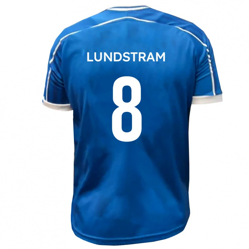 Danxen Børn Josh Lundstram #8 Blå Hvid Hjemmebane Spillertrøjer 2025/26 Trøje T-Shirt