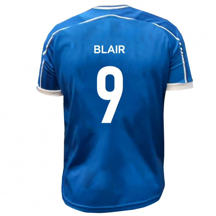 Danxen Børn Aaron Blair #9 Blå Hvid Hjemmebane Spillertrøjer 2025/26 Trøje T-Shirt