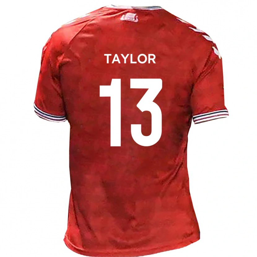 Danxen Børn Sam Taylor #13 Rød Hvid Hjemmebane Spillertrøjer 2025/26 Trøje T-Shirt