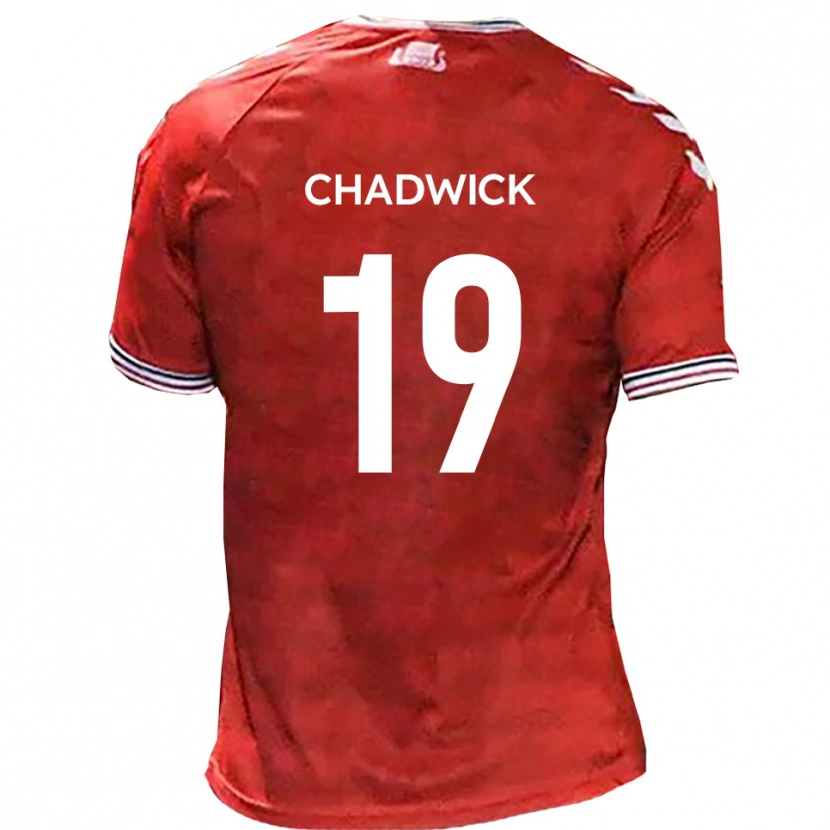 Danxen Børn Billy Chadwick #19 Rød Hvid Hjemmebane Spillertrøjer 2025/26 Trøje T-Shirt