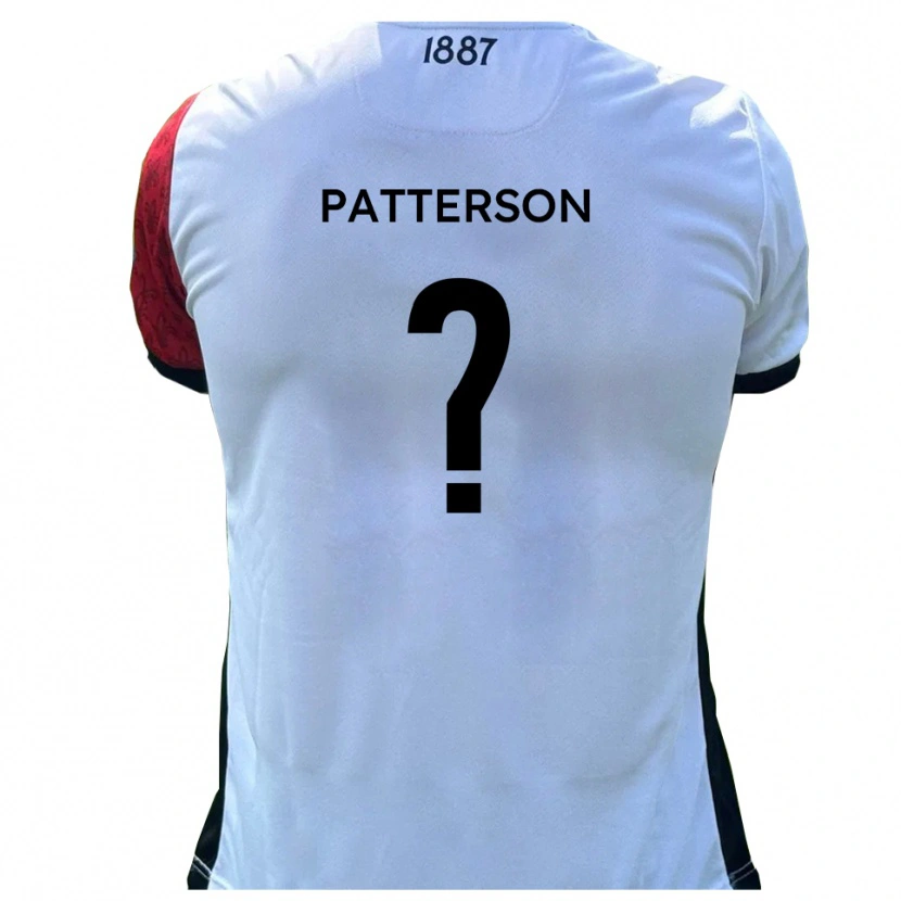 Danxen Børn Quincy Patterson #0 Rød Hvid Hjemmebane Spillertrøjer 2025/26 Trøje T-Shirt