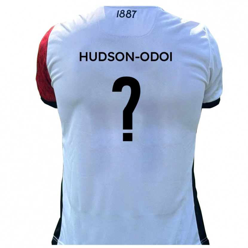 Danxen Børn Jayden Hudson-Odoi #0 Rød Hvid Hjemmebane Spillertrøjer 2025/26 Trøje T-Shirt