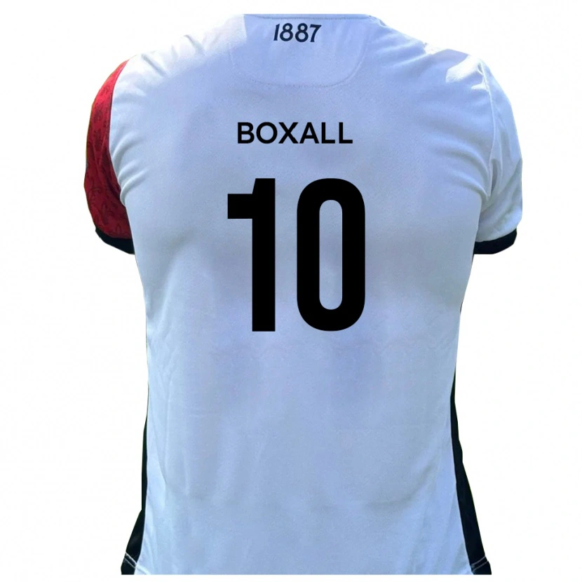 Danxen Børn Lucas Boxall #10 Rød Hvid Hjemmebane Spillertrøjer 2025/26 Trøje T-Shirt