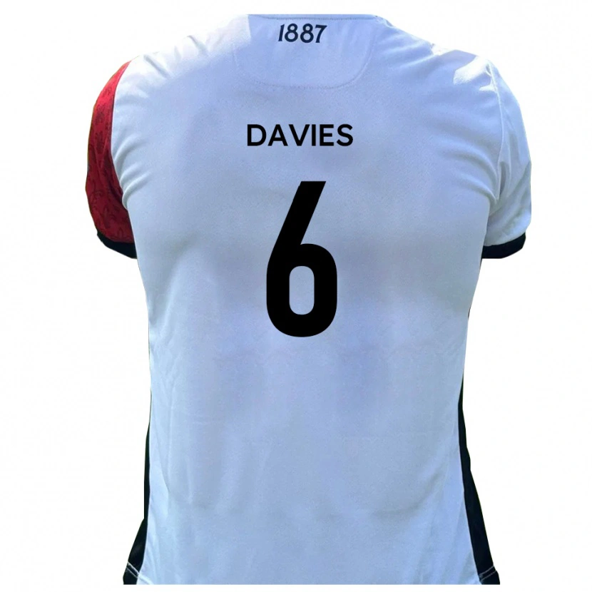 Danxen Børn Dillan Davies #6 Rød Hvid Hjemmebane Spillertrøjer 2025/26 Trøje T-Shirt