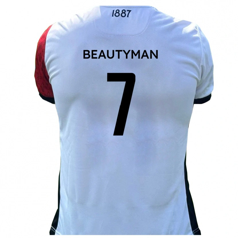 Danxen Børn Harry Beautyman #7 Rød Hvid Hjemmebane Spillertrøjer 2025/26 Trøje T-Shirt