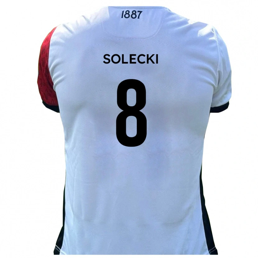 Danxen Børn Joshua Solecki #8 Rød Hvid Hjemmebane Spillertrøjer 2025/26 Trøje T-Shirt