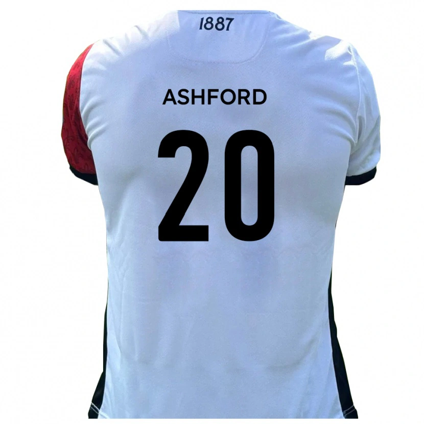 Danxen Børn Sam Ashford #20 Rød Hvid Hjemmebane Spillertrøjer 2025/26 Trøje T-Shirt