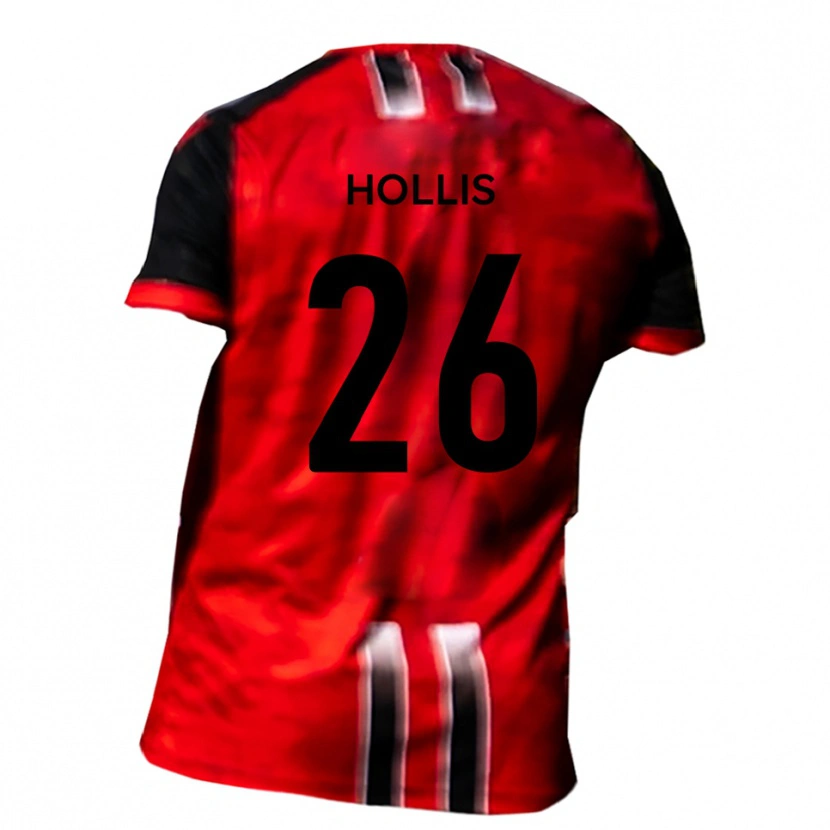 Danxen Børn Haydn Hollis #26 Rød Sort Hjemmebane Spillertrøjer 2025/26 Trøje T-Shirt