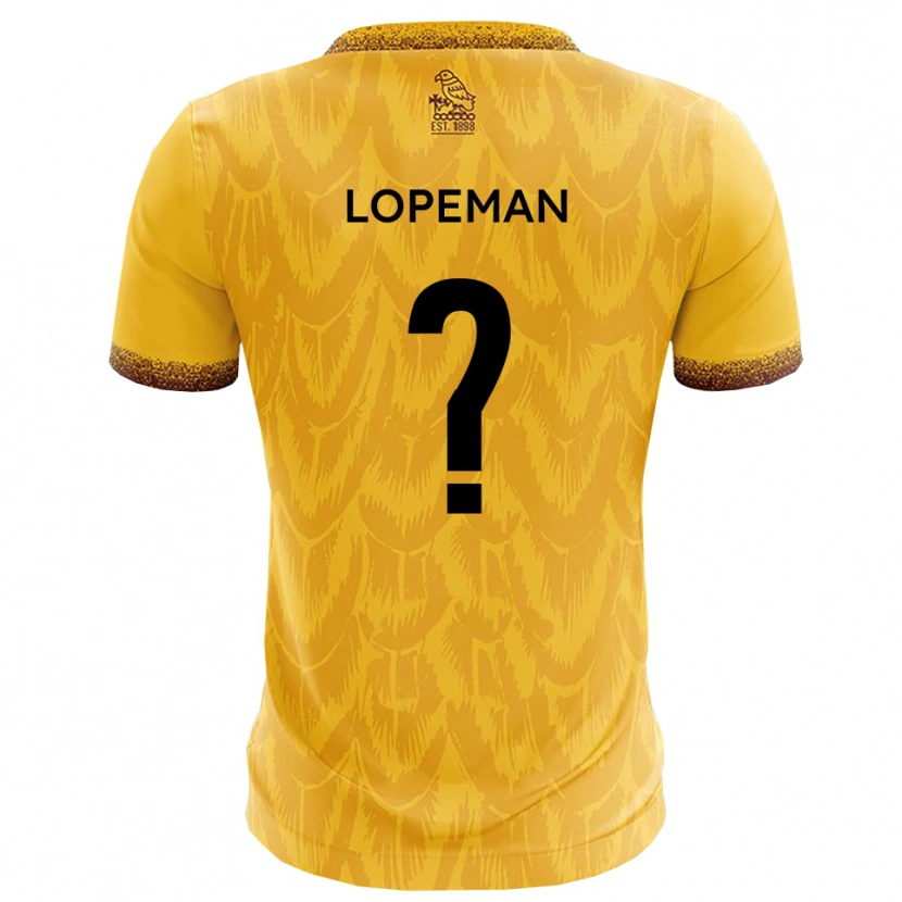 Danxen Børn Aidan Lopeman #0 Gul Brun Hjemmebane Spillertrøjer 2025/26 Trøje T-Shirt