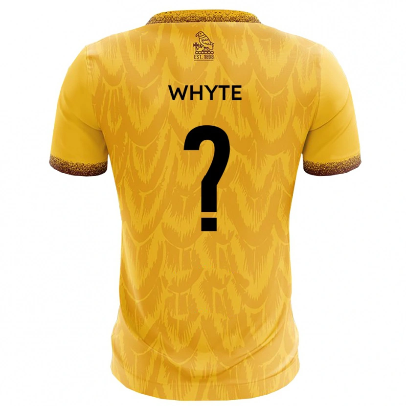 Danxen Børn Cordeli Whyte #0 Gul Brun Hjemmebane Spillertrøjer 2025/26 Trøje T-Shirt