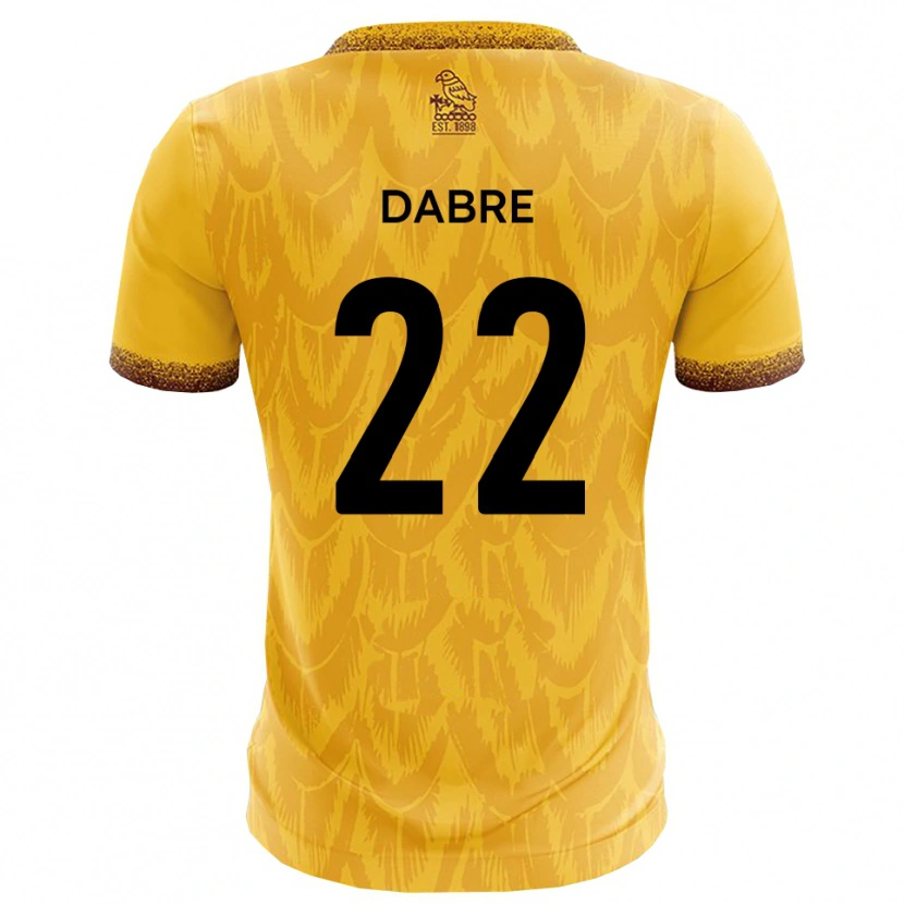 Danxen Børn Mo Dabre #22 Gul Brun Hjemmebane Spillertrøjer 2025/26 Trøje T-Shirt