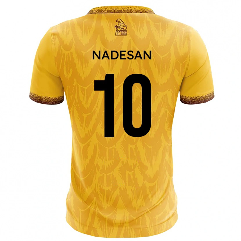 Danxen Børn Ashley Nadesan #10 Gul Brun Hjemmebane Spillertrøjer 2025/26 Trøje T-Shirt