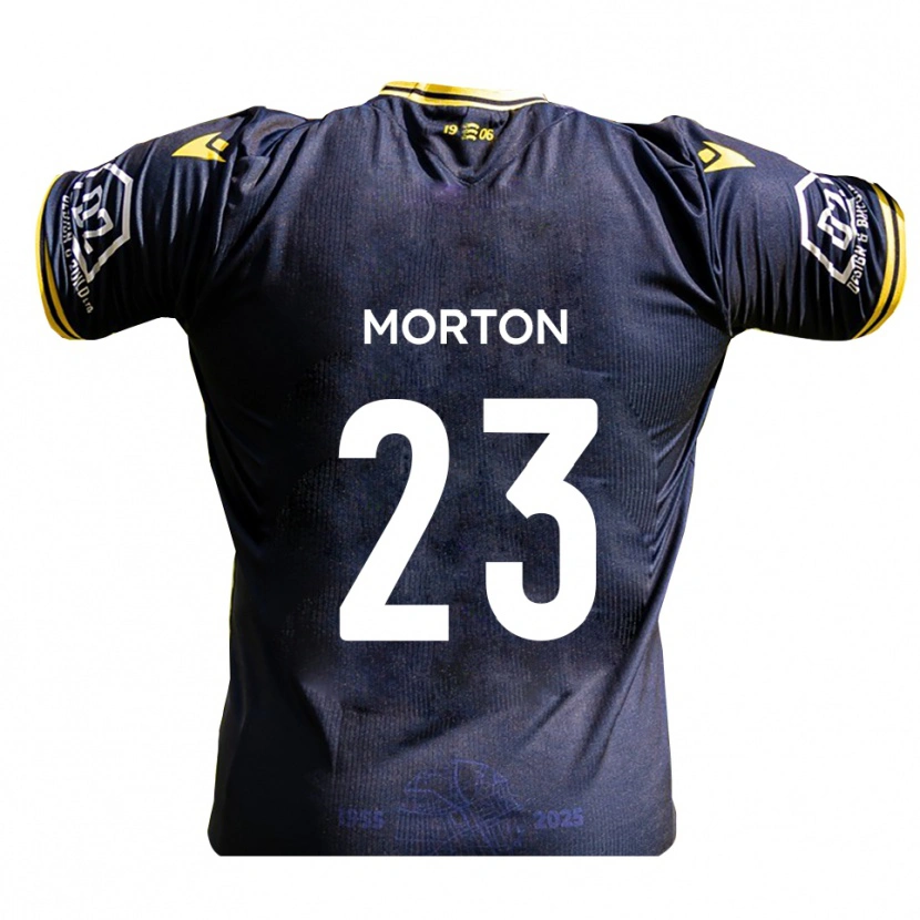 Danxen Børn James Morton #23 Marine Gul Hjemmebane Spillertrøjer 2025/26 Trøje T-Shirt