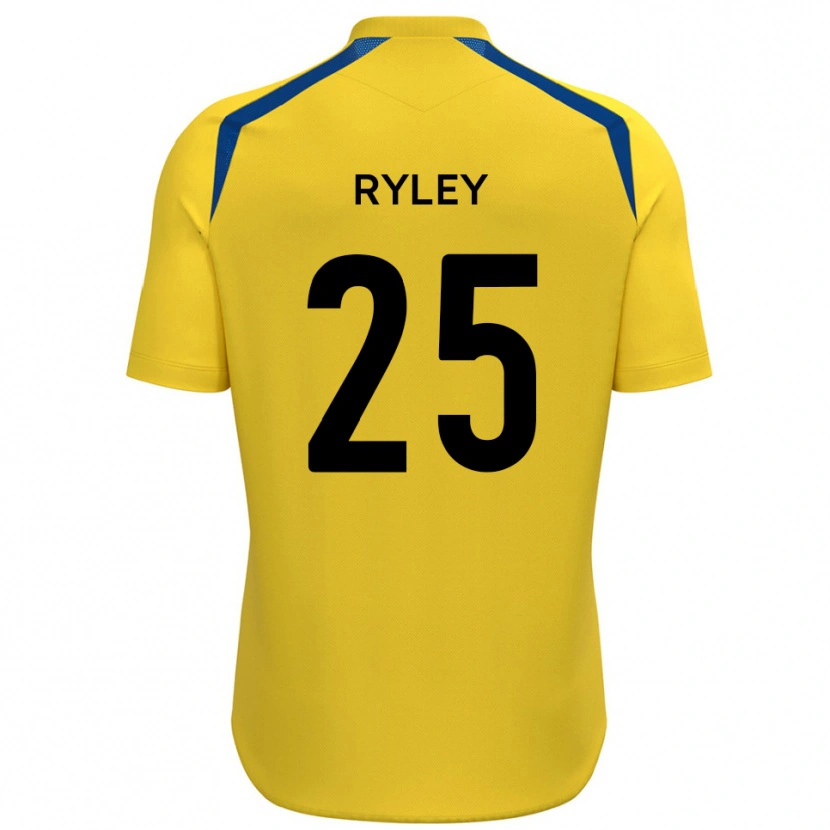Danxen Børn Kian Ryley #25 Gul Blå Hjemmebane Spillertrøjer 2025/26 Trøje T-Shirt