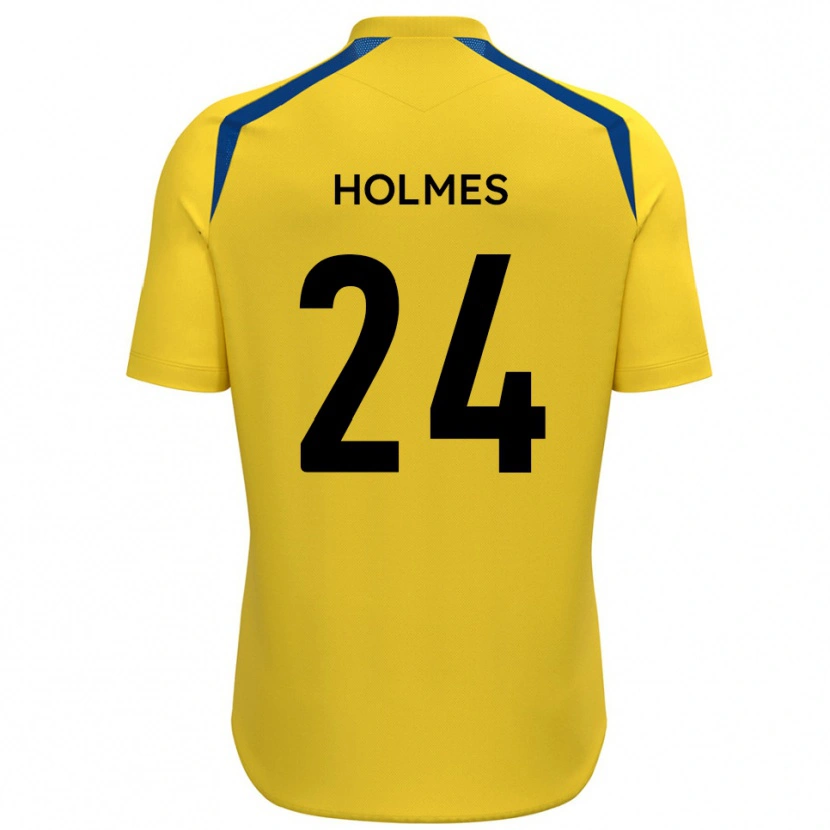 Danxen Børn Fin Holmes #24 Gul Blå Hjemmebane Spillertrøjer 2025/26 Trøje T-Shirt