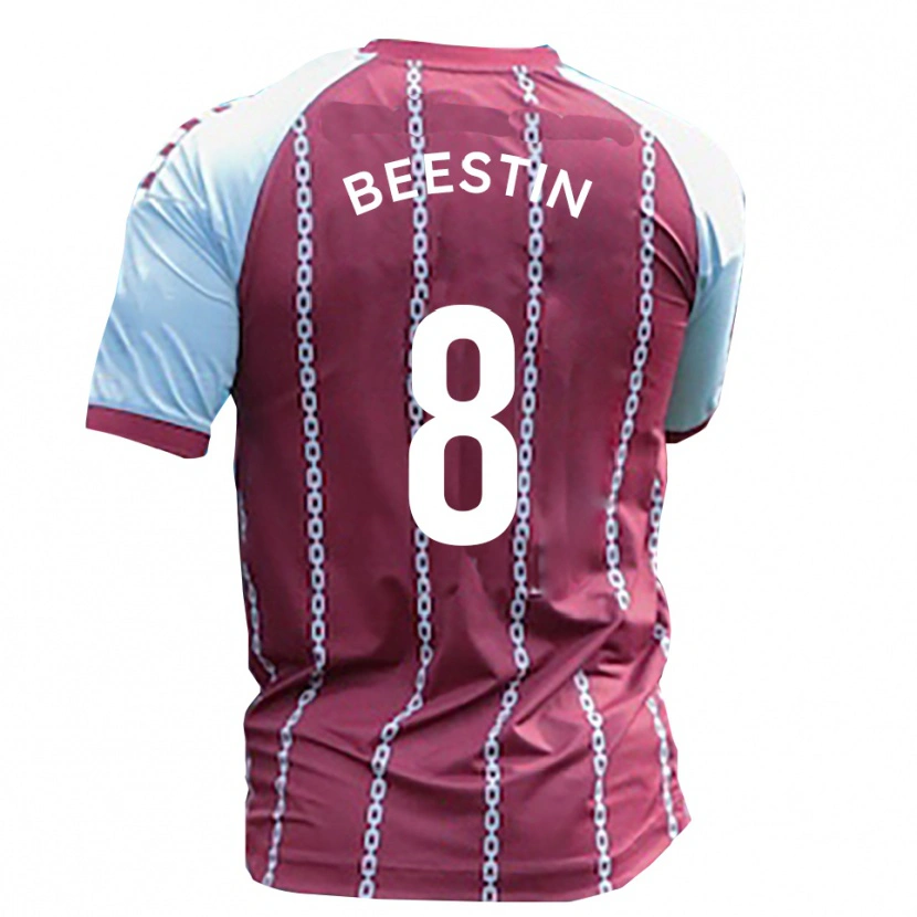 Danxen Børn Alfie Beestin #8 Himmelblå Rust Rød Hjemmebane Spillertrøjer 2025/26 Trøje T-Shirt