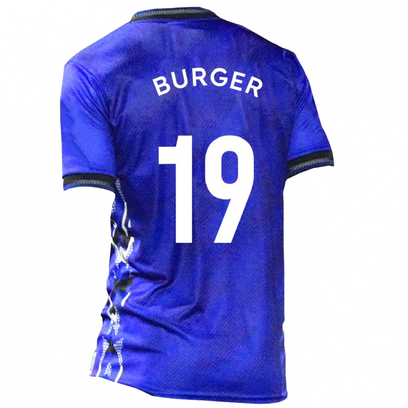 Danxen Børn Jake Burger #19 Blå Hvid Hjemmebane Spillertrøjer 2025/26 Trøje T-Shirt