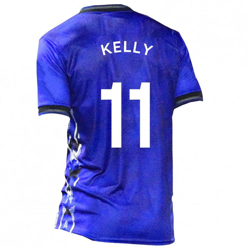 Danxen Børn Oscar Kelly #11 Blå Hvid Hjemmebane Spillertrøjer 2025/26 Trøje T-Shirt