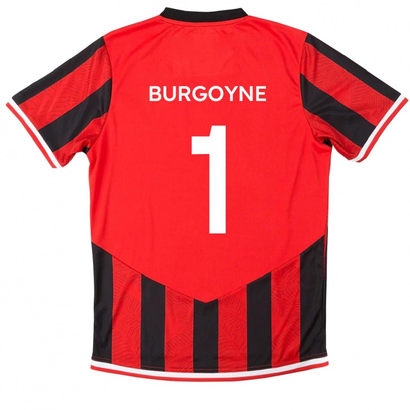 Danxen Børn Harry Burgoyne #1 Rød Sort Hjemmebane Spillertrøjer 2025/26 Trøje T-Shirt