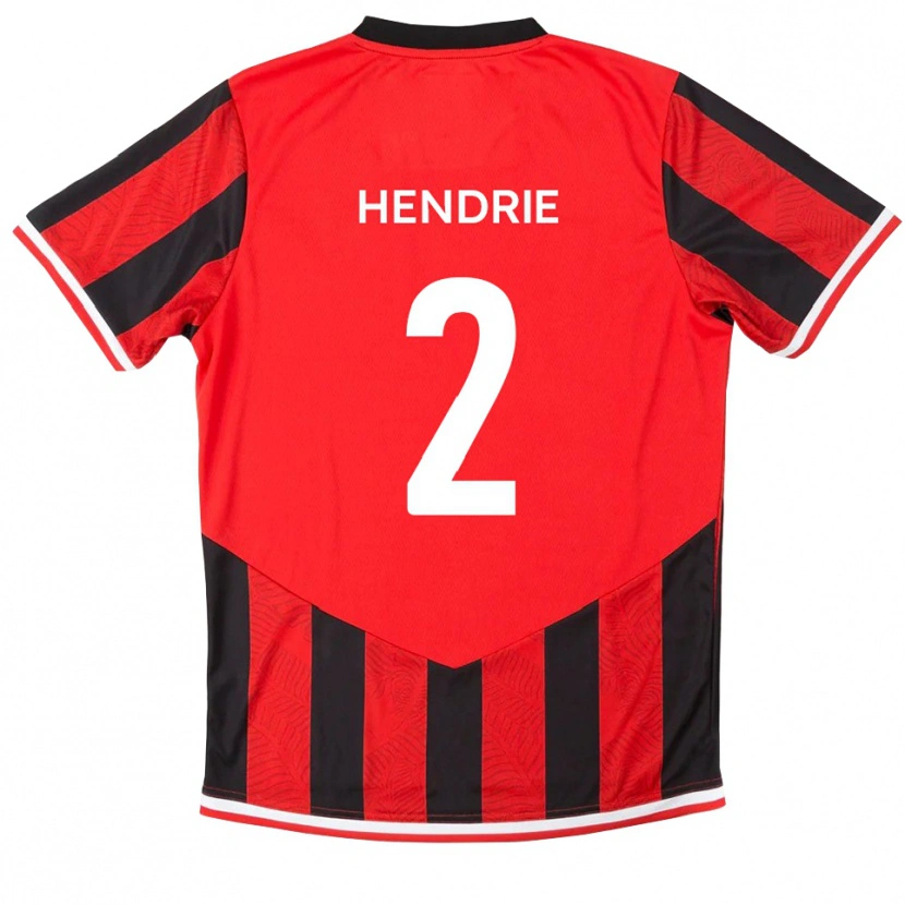 Danxen Børn Luke Hendrie #2 Rød Sort Hjemmebane Spillertrøjer 2025/26 Trøje T-Shirt