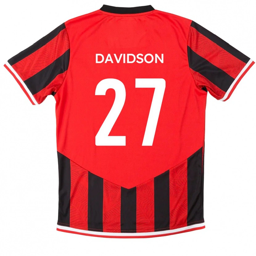 Danxen Børn Mani Davidson #27 Rød Sort Hjemmebane Spillertrøjer 2025/26 Trøje T-Shirt