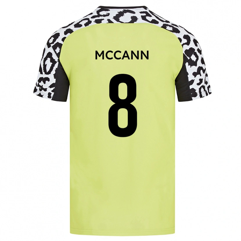 Danxen Børn Charlie Mccann #8 Fluorescerende Gul Hjemmebane Spillertrøjer 2025/26 Trøje T-Shirt