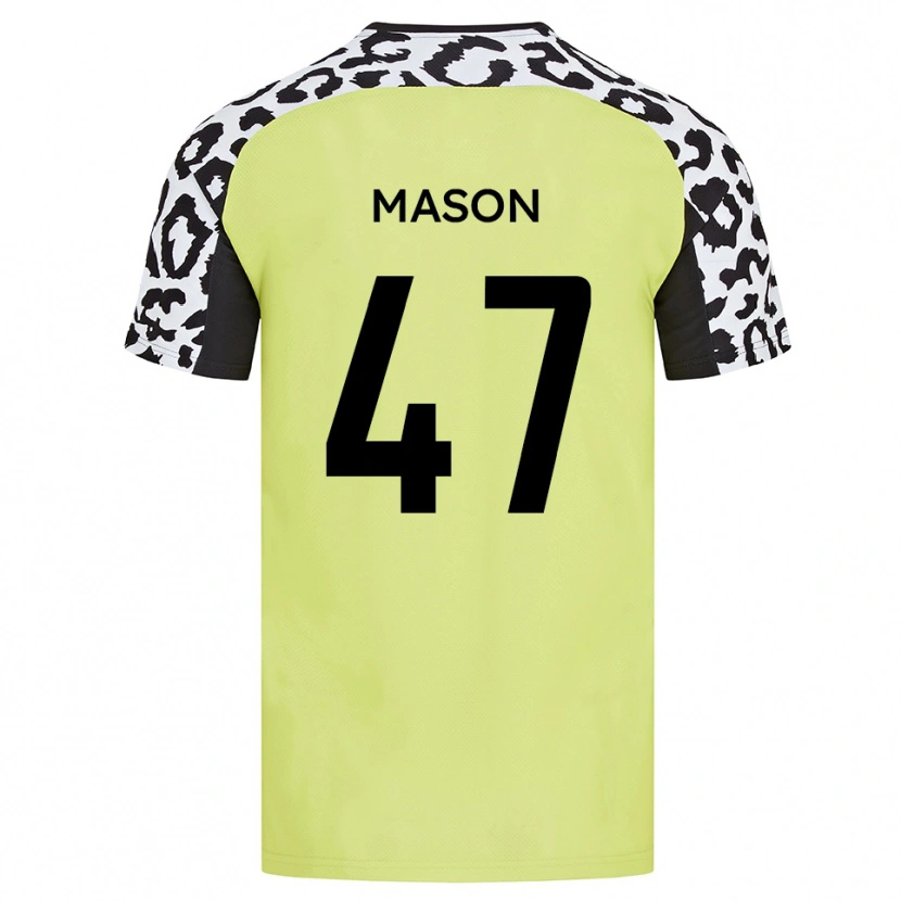 Danxen Børn Preston Mason #47 Fluorescerende Gul Hjemmebane Spillertrøjer 2025/26 Trøje T-Shirt
