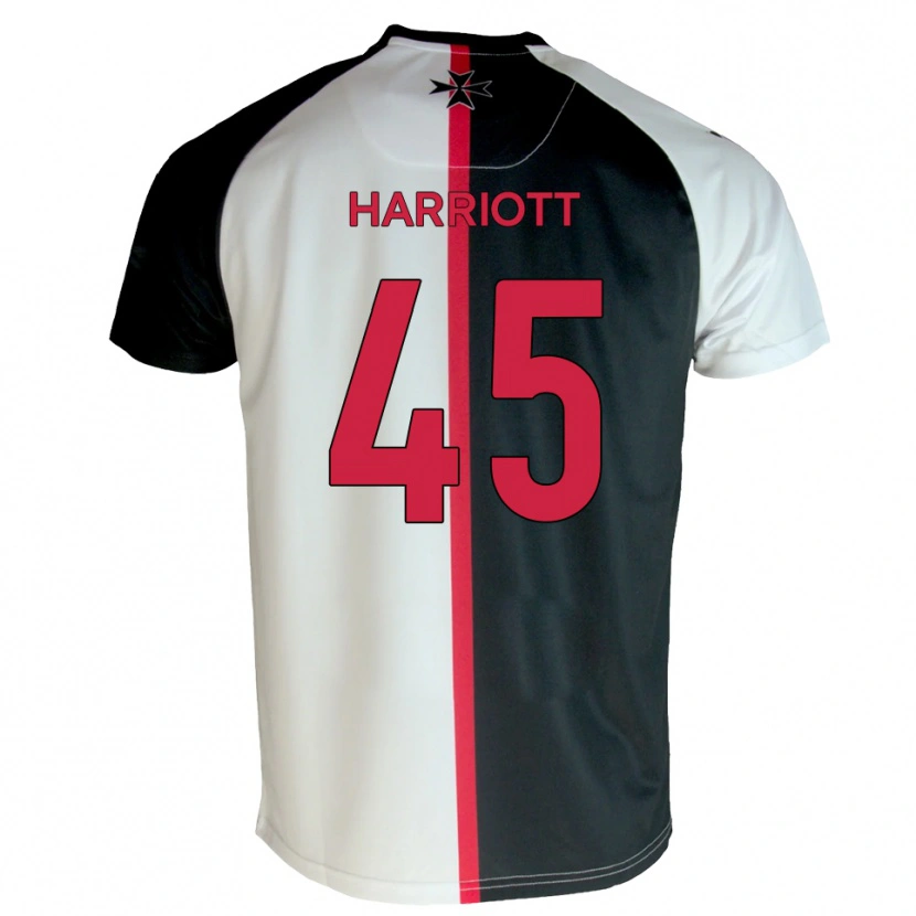 Danxen Børn Callum Harriott #45 Hvid Sort Hjemmebane Spillertrøjer 2025/26 Trøje T-Shirt