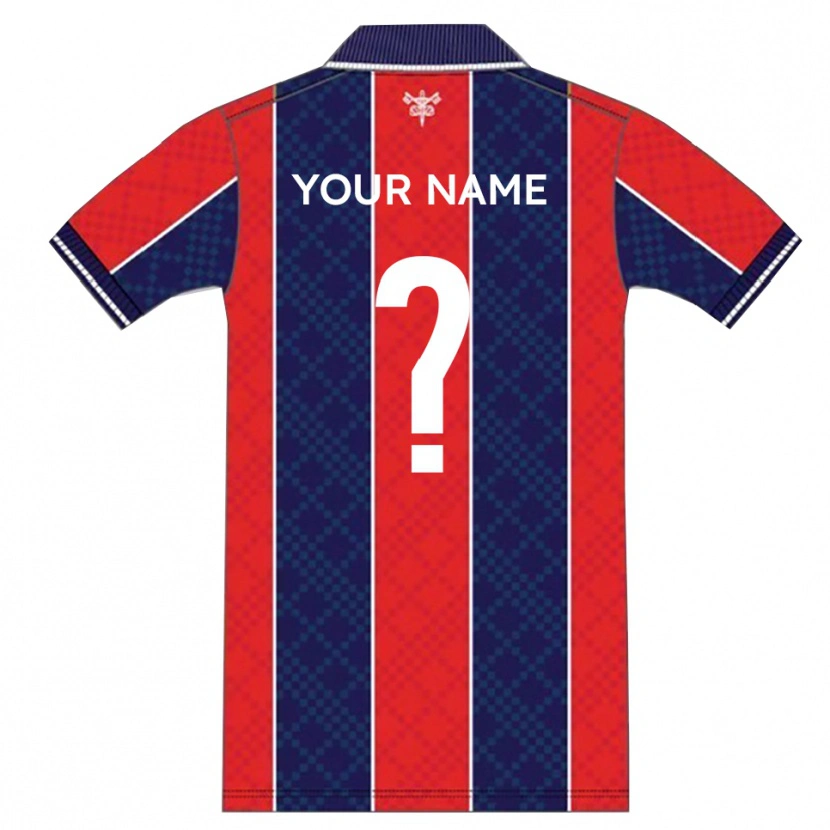 Danxen Børn Dit Navn #0 Rød Marine Hjemmebane Spillertrøjer 2025/26 Trøje T-Shirt