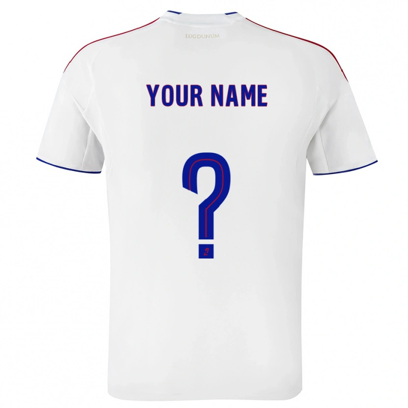 Danxen Børn Dit Navn #0 Hvid Rød Hjemmebane Spillertrøjer 2025/26 Trøje T-Shirt