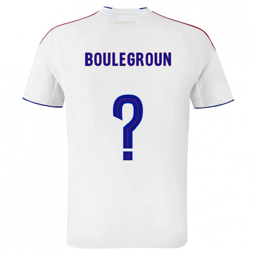 Danxen Børn Hocine Boulegroun #0 Hvid Rød Hjemmebane Spillertrøjer 2025/26 Trøje T-Shirt