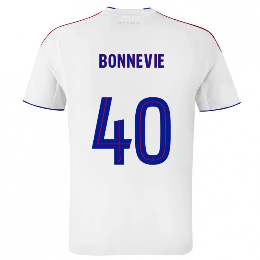 Danxen Børn Kayne Bonnevie #40 Hvid Rød Hjemmebane Spillertrøjer 2025/26 Trøje T-Shirt