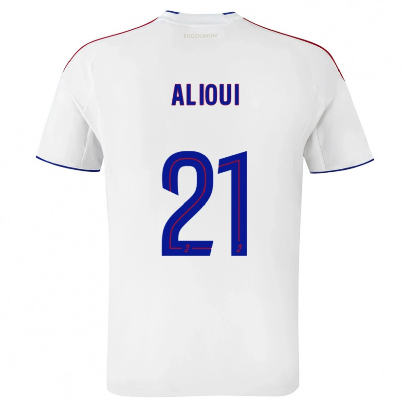 Danxen Børn Adam Alioui #21 Hvid Rød Hjemmebane Spillertrøjer 2025/26 Trøje T-Shirt
