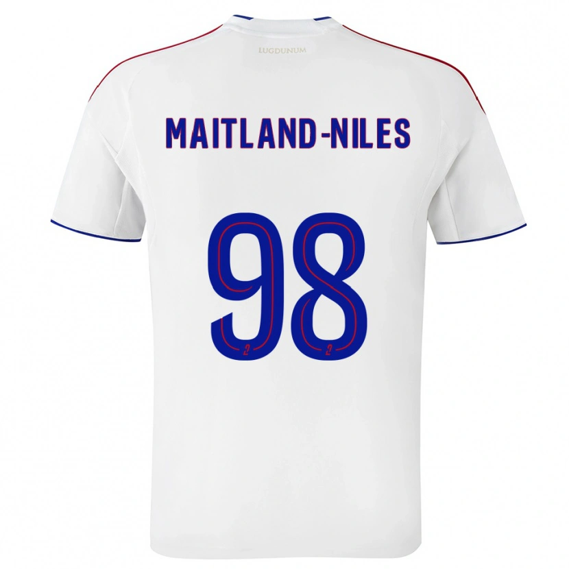 Danxen Børn Ainsley Maitland-Niles #98 Hvid Rød Hjemmebane Spillertrøjer 2025/26 Trøje T-Shirt