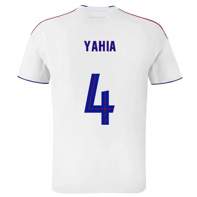Danxen Børn Kelyan Yahia #4 Hvid Rød Hjemmebane Spillertrøjer 2025/26 Trøje T-Shirt