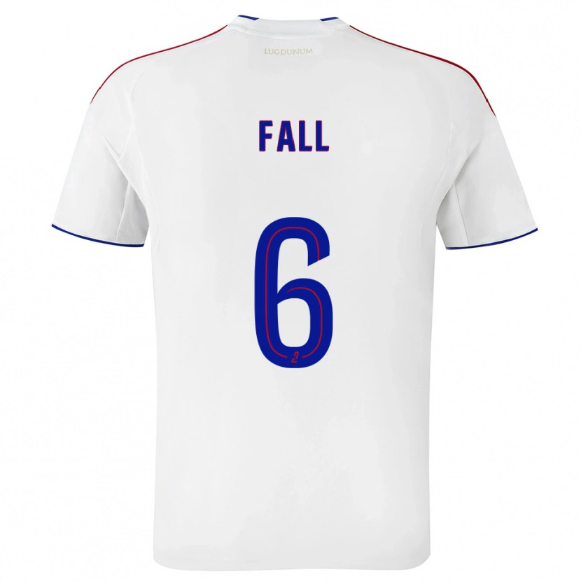 Danxen Børn Fallou Fall #6 Hvid Rød Hjemmebane Spillertrøjer 2025/26 Trøje T-Shirt