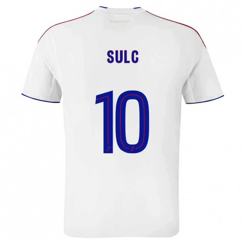 Danxen Børn Pavel Sulc #10 Hvid Rød Hjemmebane Spillertrøjer 2025/26 Trøje T-Shirt