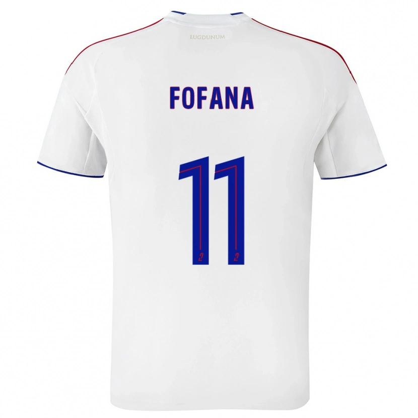 Danxen Børn Malick Fofana #11 Hvid Rød Hjemmebane Spillertrøjer 2025/26 Trøje T-Shirt
