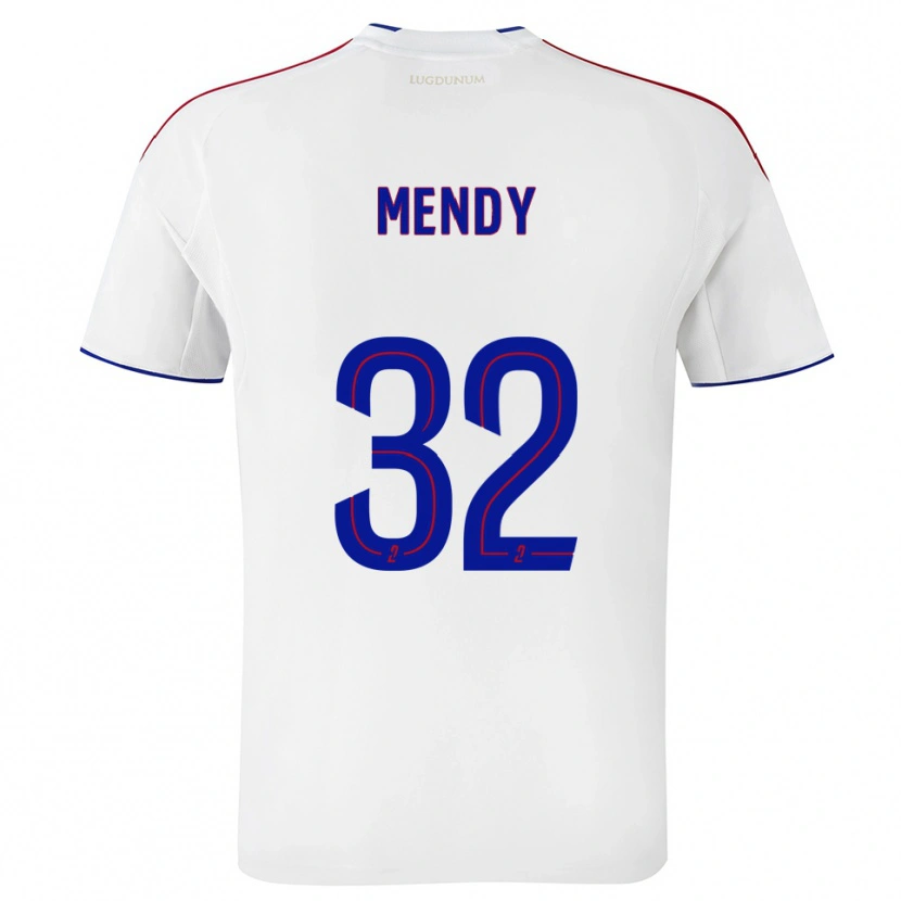 Danxen Børn Maeline Mendy #32 Hvid Rød Hjemmebane Spillertrøjer 2025/26 Trøje T-Shirt