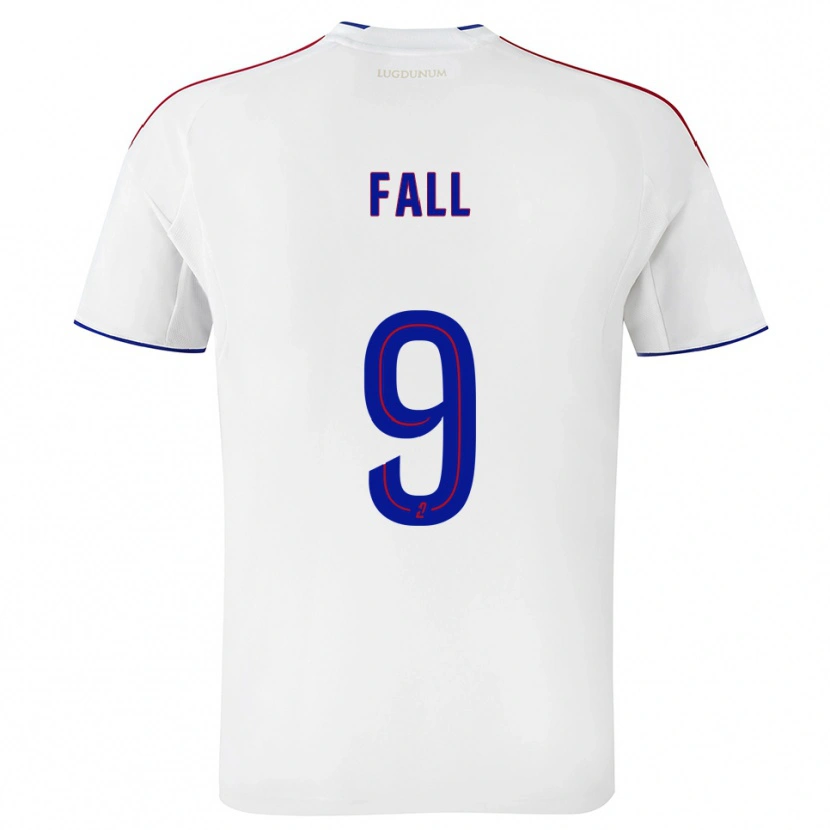 Danxen Børn Ibrahima Fall #9 Hvid Rød Hjemmebane Spillertrøjer 2025/26 Trøje T-Shirt