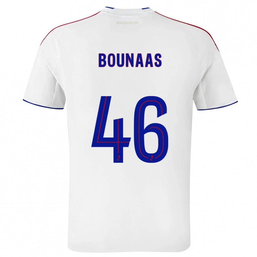 Danxen Børn Idris Bounaas #46 Hvid Rød Hjemmebane Spillertrøjer 2025/26 Trøje T-Shirt